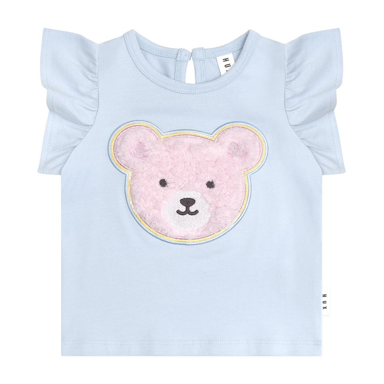 Huxbaby Heart Fur Bear Frill T-Shirt 3-5Y